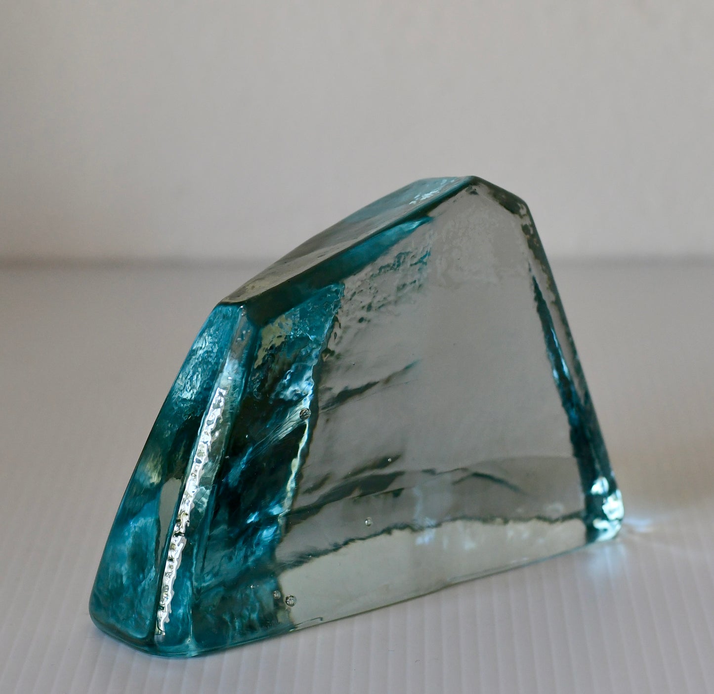 Vintage Blenko Iceberg Bookend