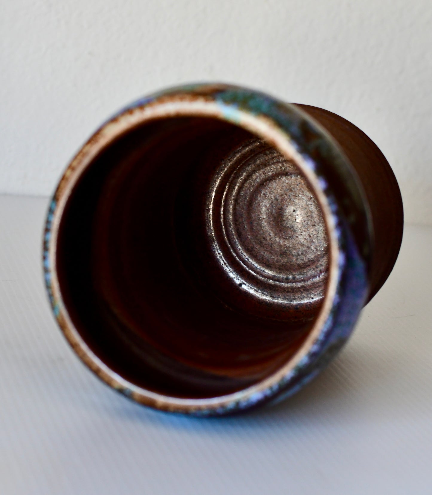 Vintage Stoneware Studio Pottery Vase Signed Barbara