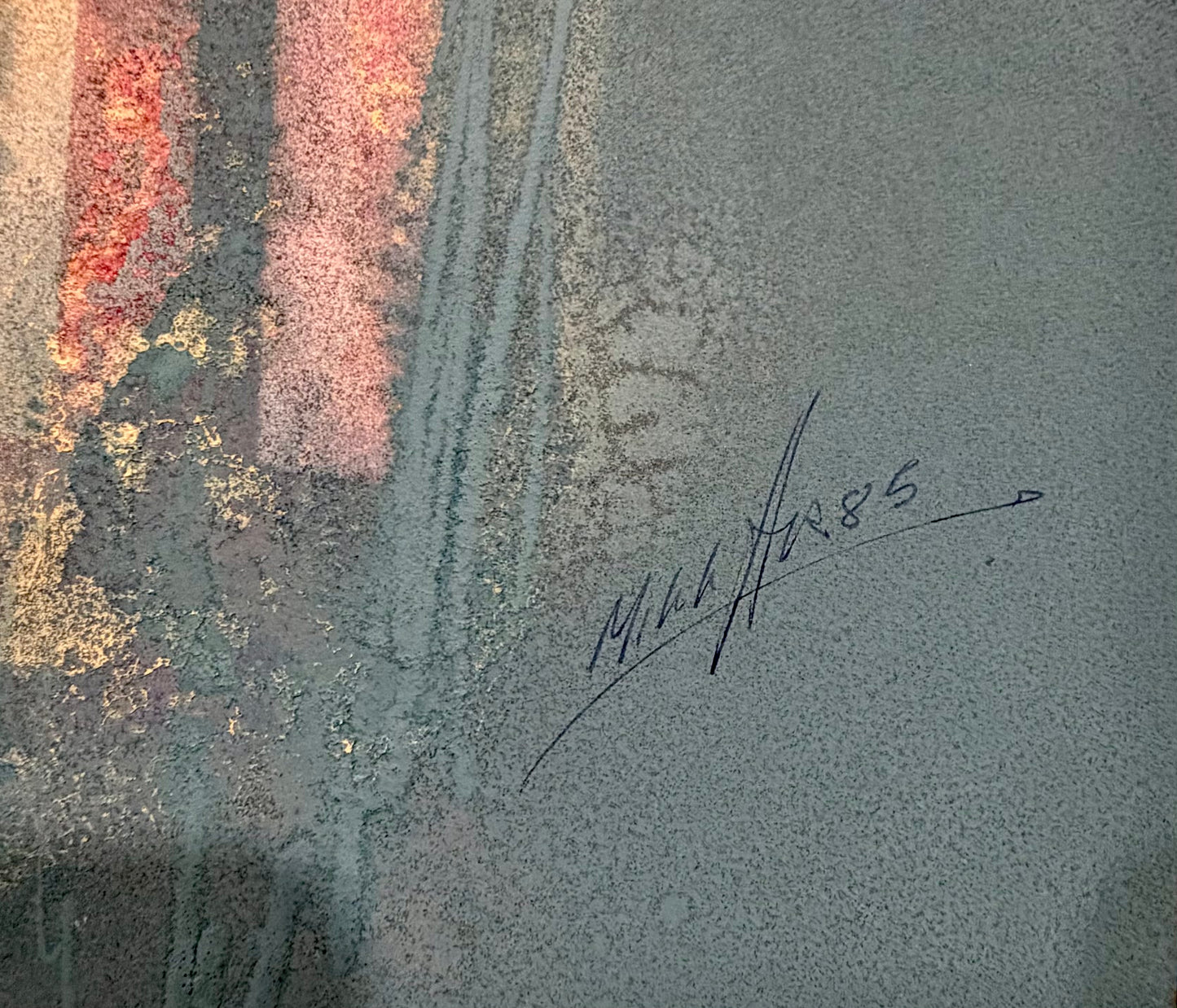 Original Abstract Modern Painting By Albert Millar 1985