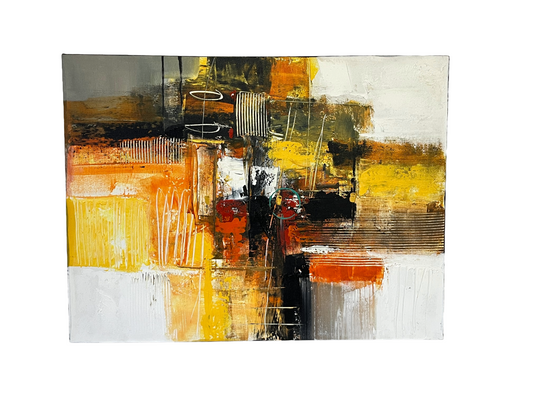 Original Mid Century Modern Abstract Art Painting 31 X 24