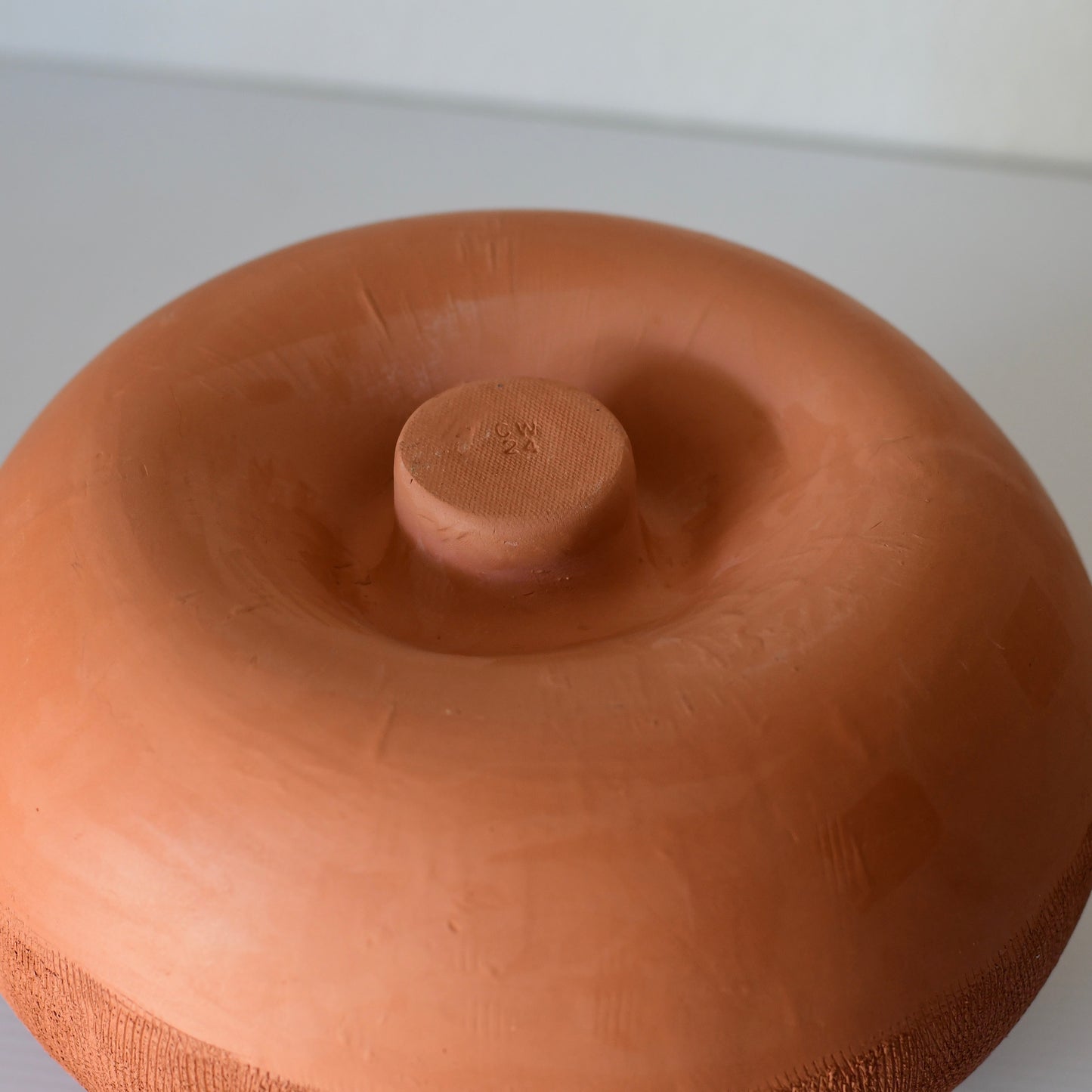 Modern Studio Art Pottery Vase Signed CW