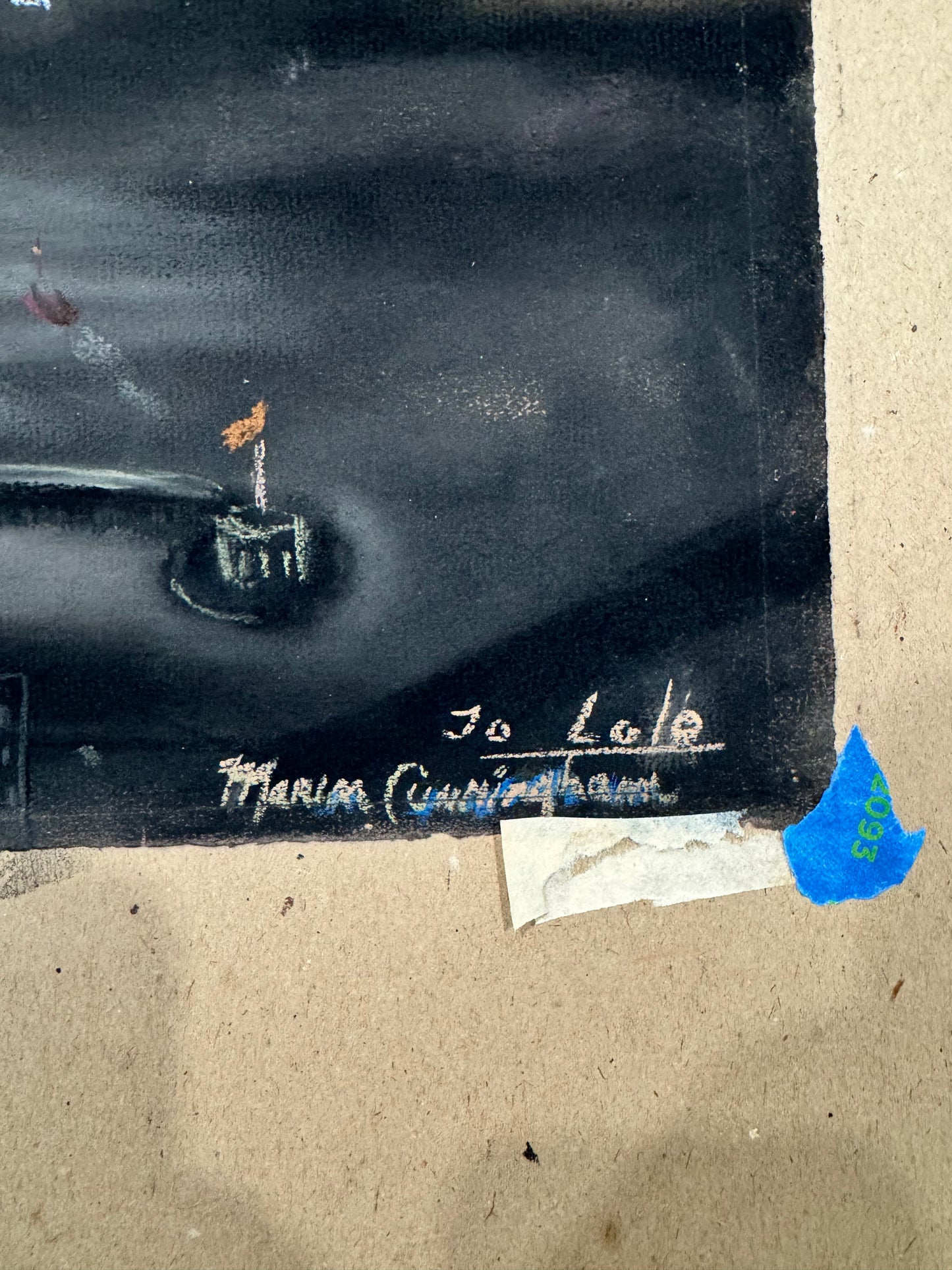 Original Marion Osborn Cunningham Pastel Painting Of San Francisco Bay