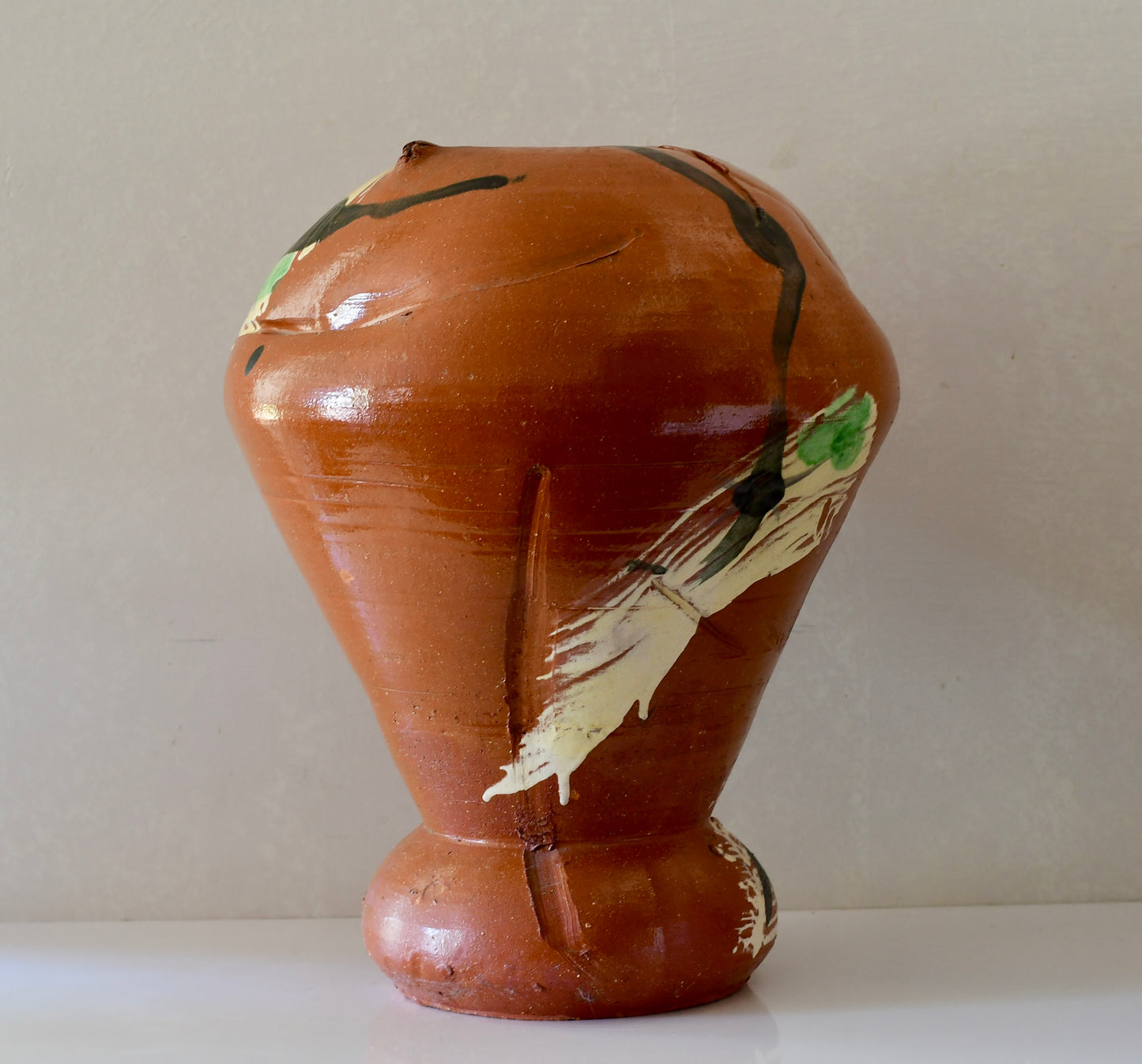 Vintage Large Hand Thrown Earthenware Vase