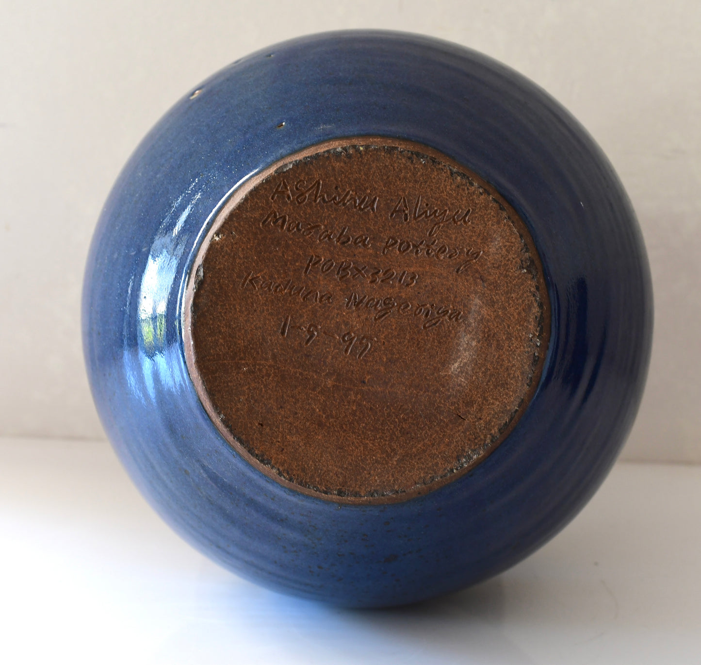 Vintage Maraba Art Pottery Vase By Ashihu Aliyu Nigeria