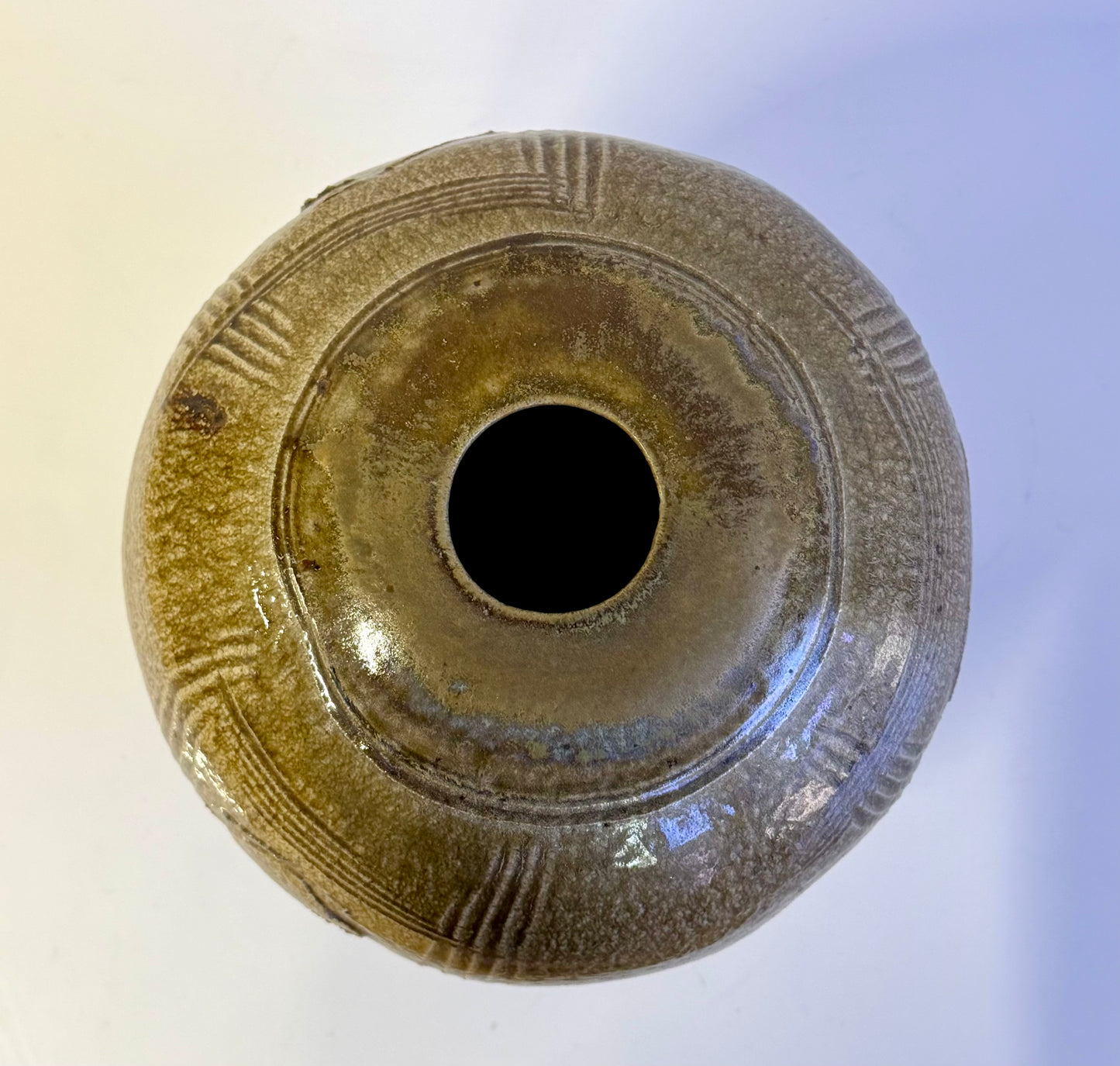 Mid Century Modern Studio Art Pottery Vase Signed Slaughter