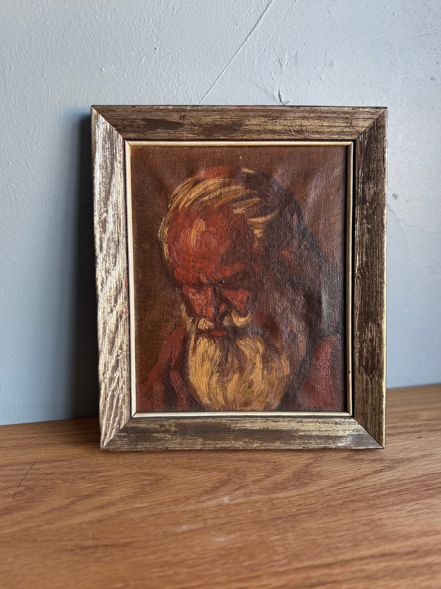 Vintage Zeus Oil Painting By Placido Huertas
