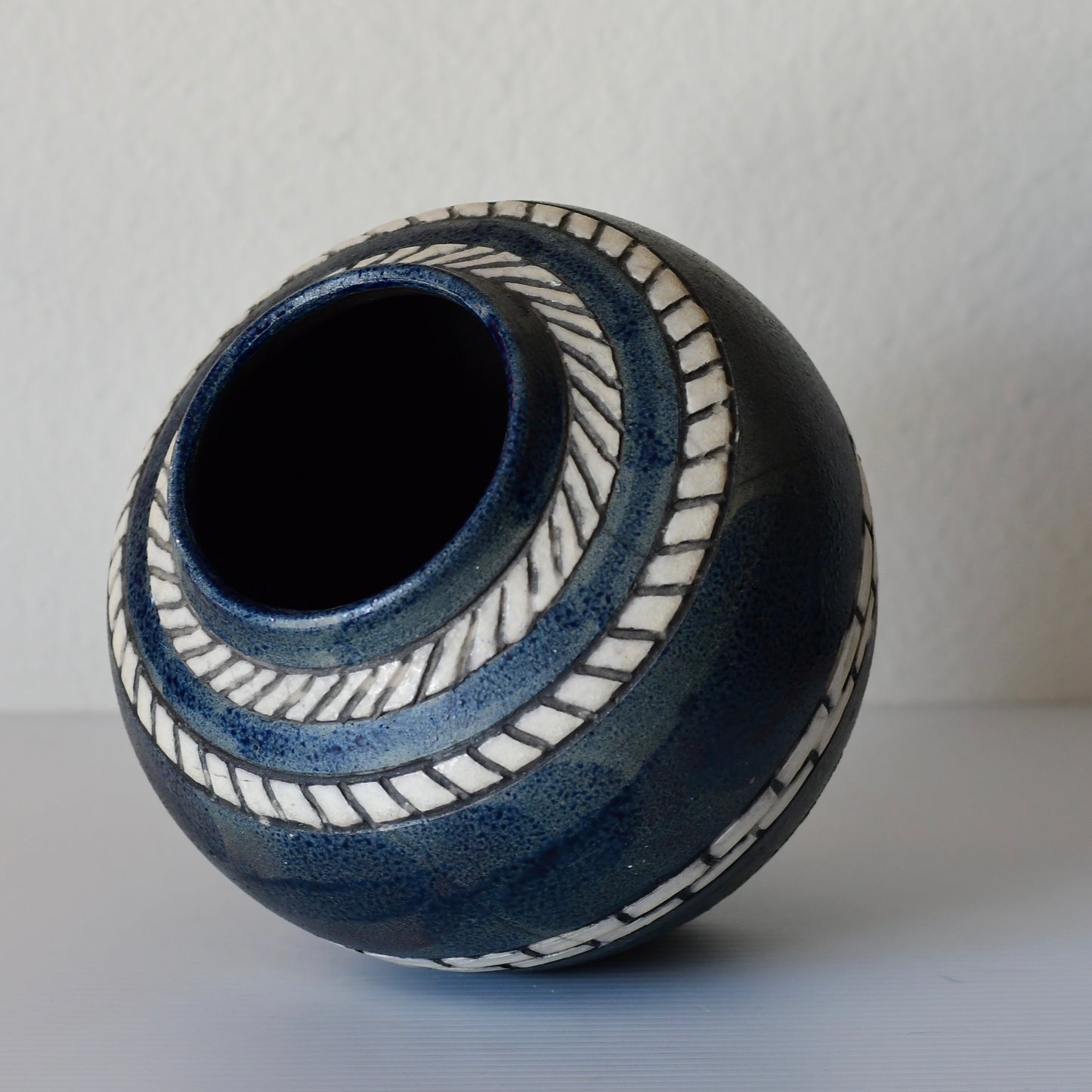 Vintage Raku Pottery Vase by Chic Darnell, 1988