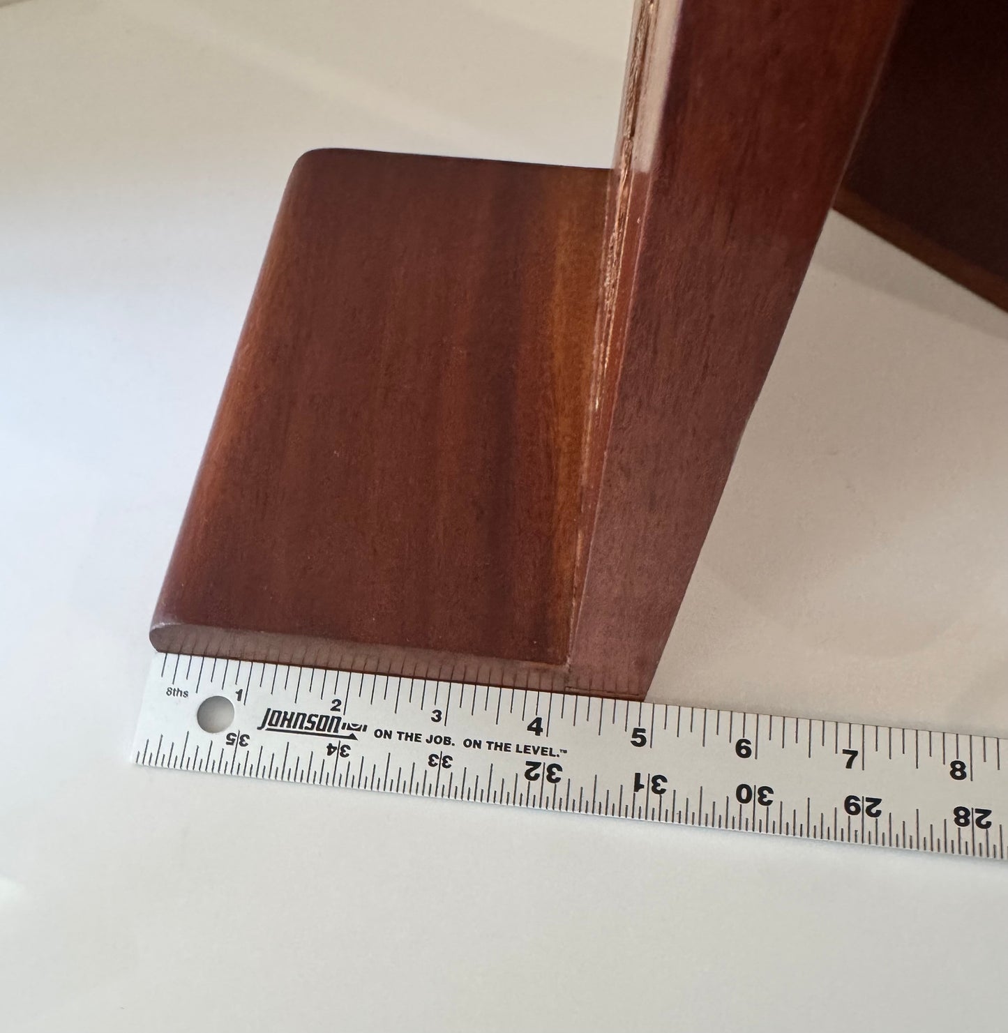 Vintage Indonesian Teak Bookends With Copper Batik Stamp Inlay