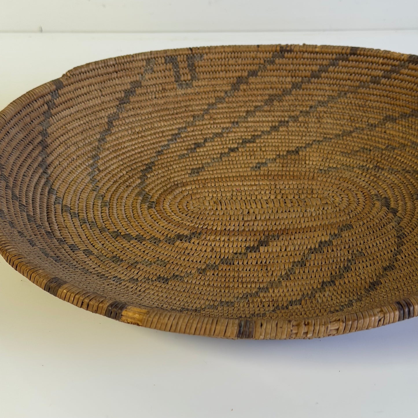Antique American Indian Woven Basket 13” x 11”
