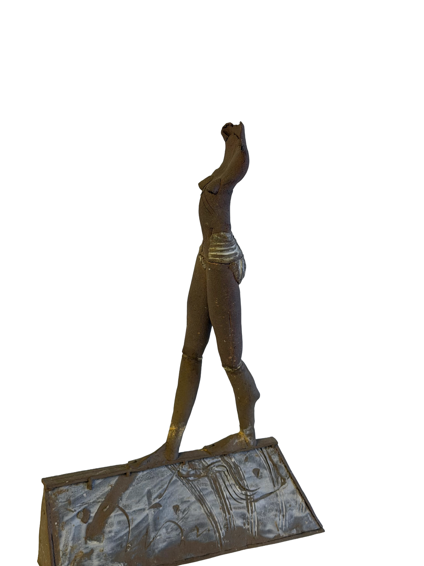 Mo Jupp Ceramic Women Scupture Raku Pottery Art