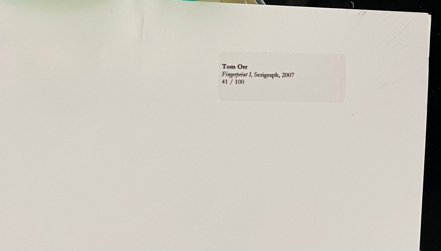 Tom Orr Fingerprint I Serigraph 41/100