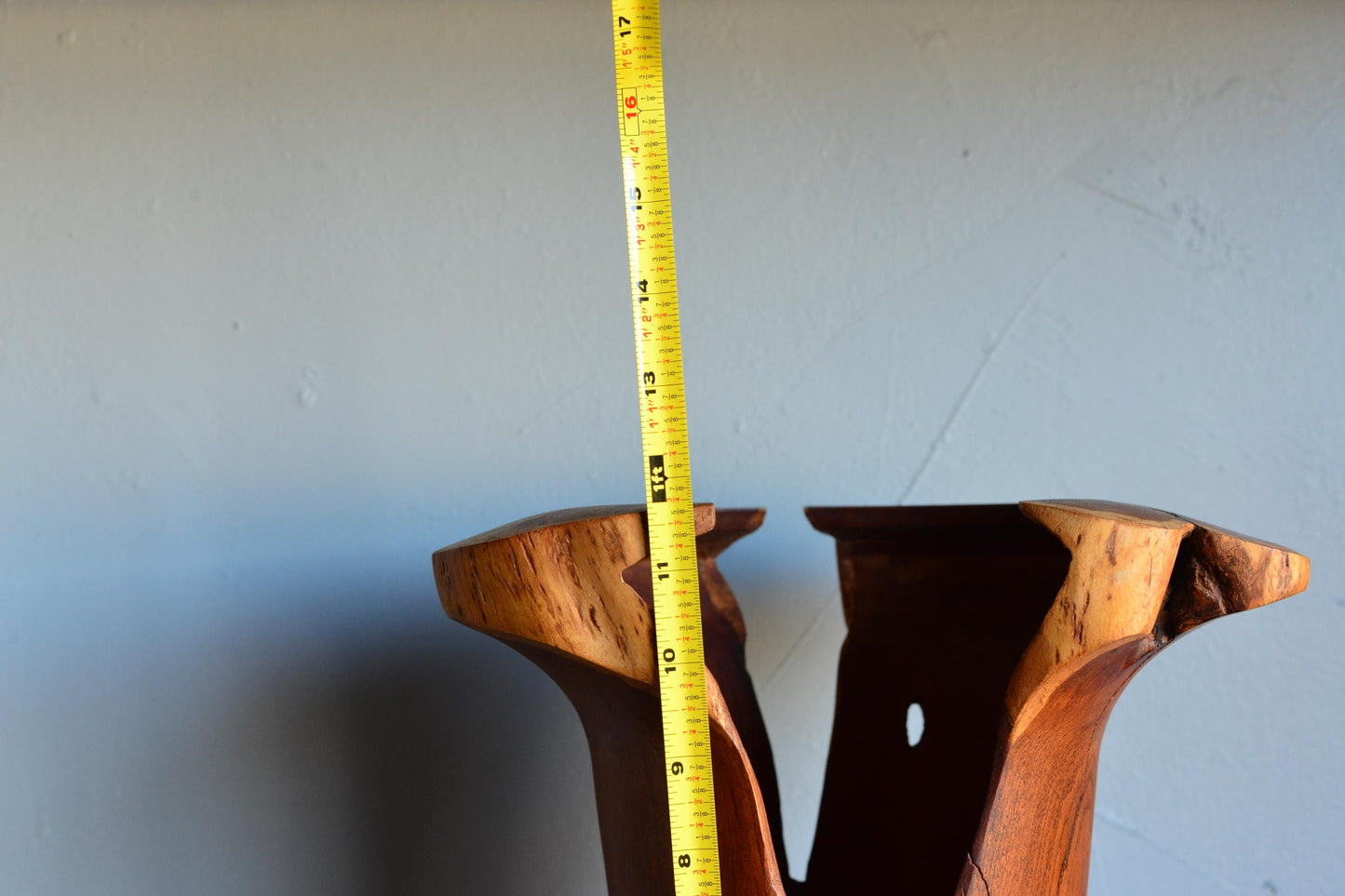 Vintage Handmade Mesquite Wood Vase Signed Woodard 1993