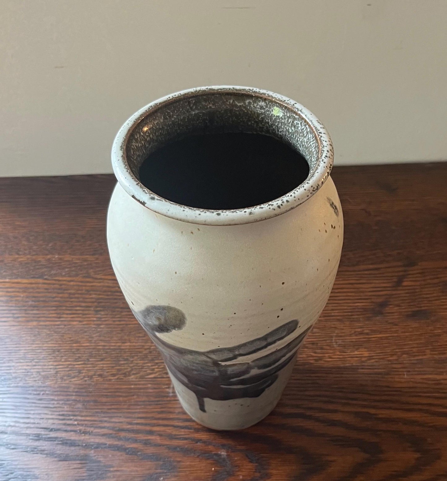 Vintage Studio Pottery Hand Vase Signed ME ME