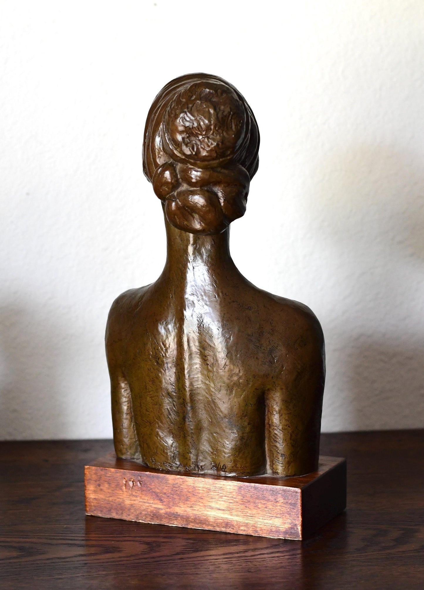 Bronze Nude Woman Bust Sculpture by Richard Hoffmann, Mid-Century Art