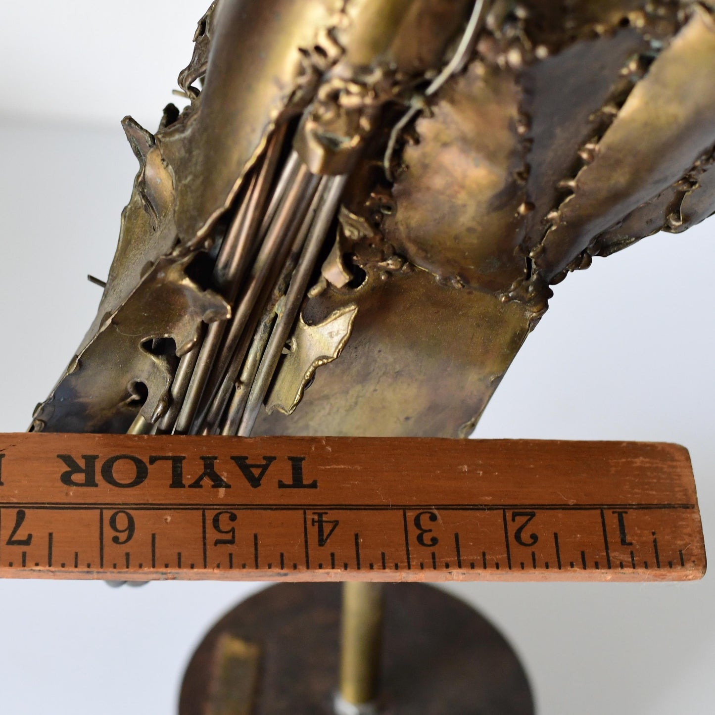 Vintage Abstract Brutalist Sculpture: Copper & Brass, 1960s