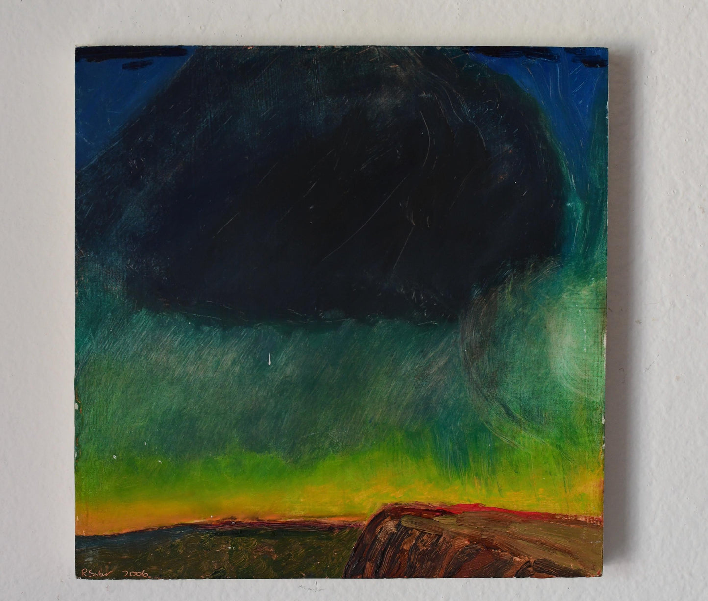 Original Richard Sober Big Dark Cloud Painting Santa Fe Art