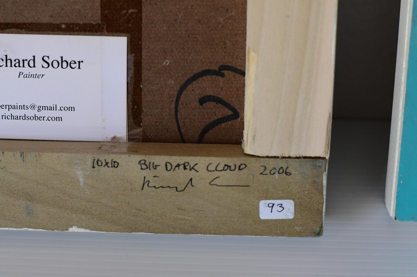 Original Richard Sober Big Dark Cloud Painting Santa Fe Art