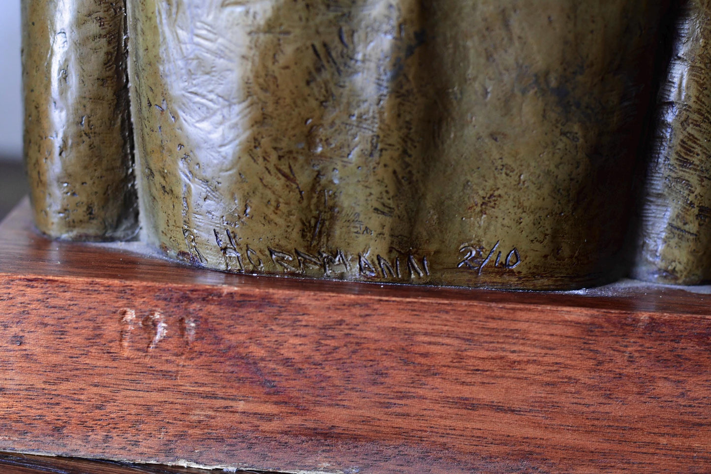 Bronze Nude Woman Bust Sculpture by Richard Hoffmann, Mid-Century Art