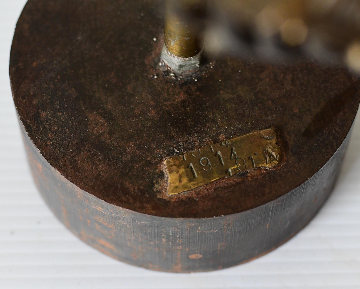 Vintage Abstract Brutalist Sculpture: Copper & Brass, 1960s