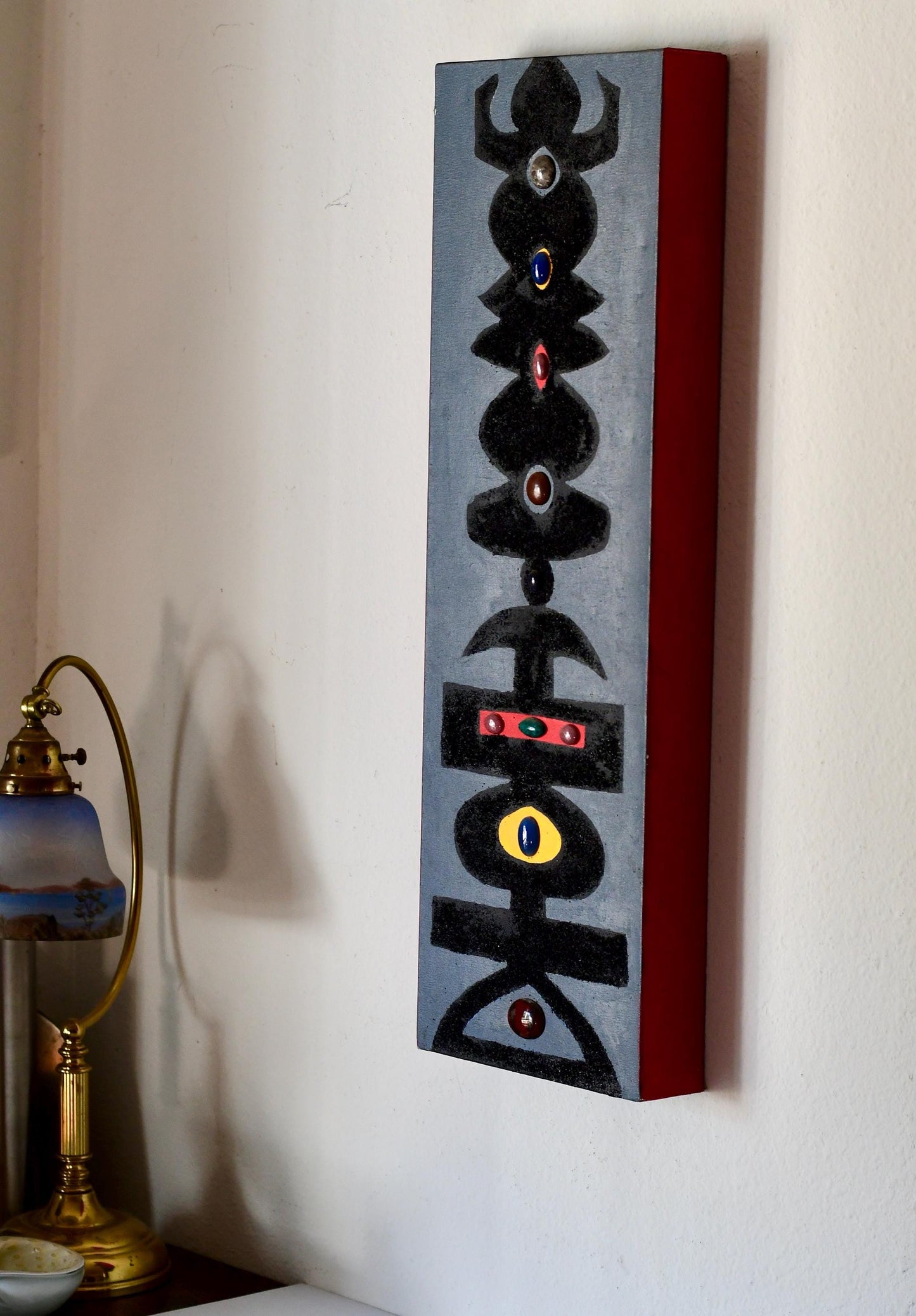 Vintage Original Abstract Tribal Art Signed John Taylor