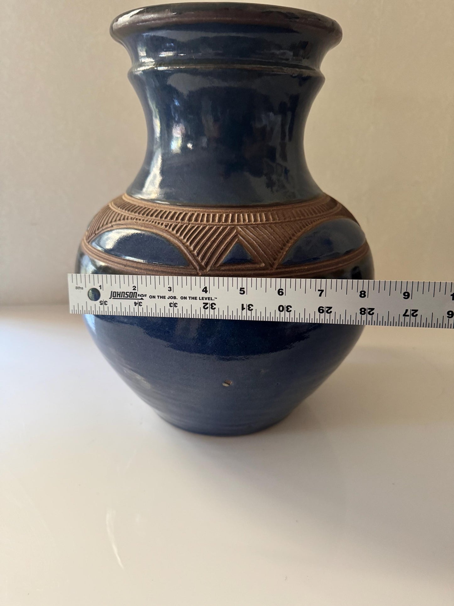 Vintage Maraba Art Pottery Vase By Ashihu Aliyu Nigeria 13” Tall