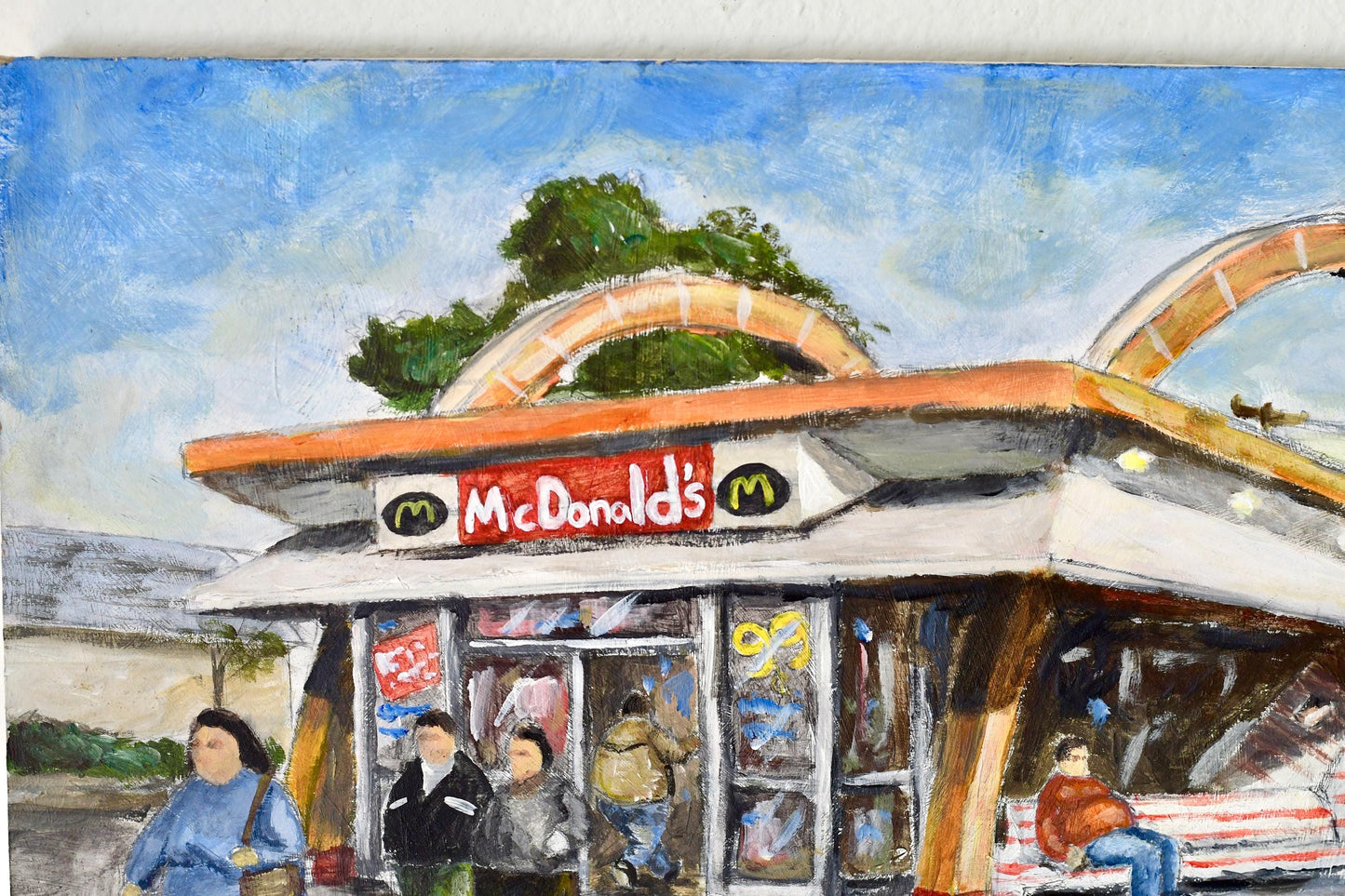 Original Contemporary Pop Art McDonald’s Painting By Alex B Americana