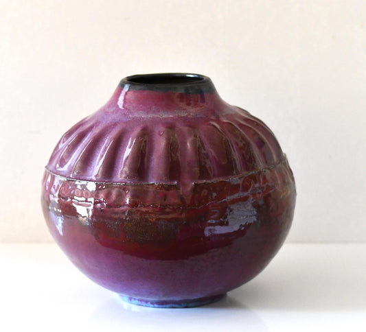 Signed Studio Pottery Vase by Pierce - Post Modern Decor
