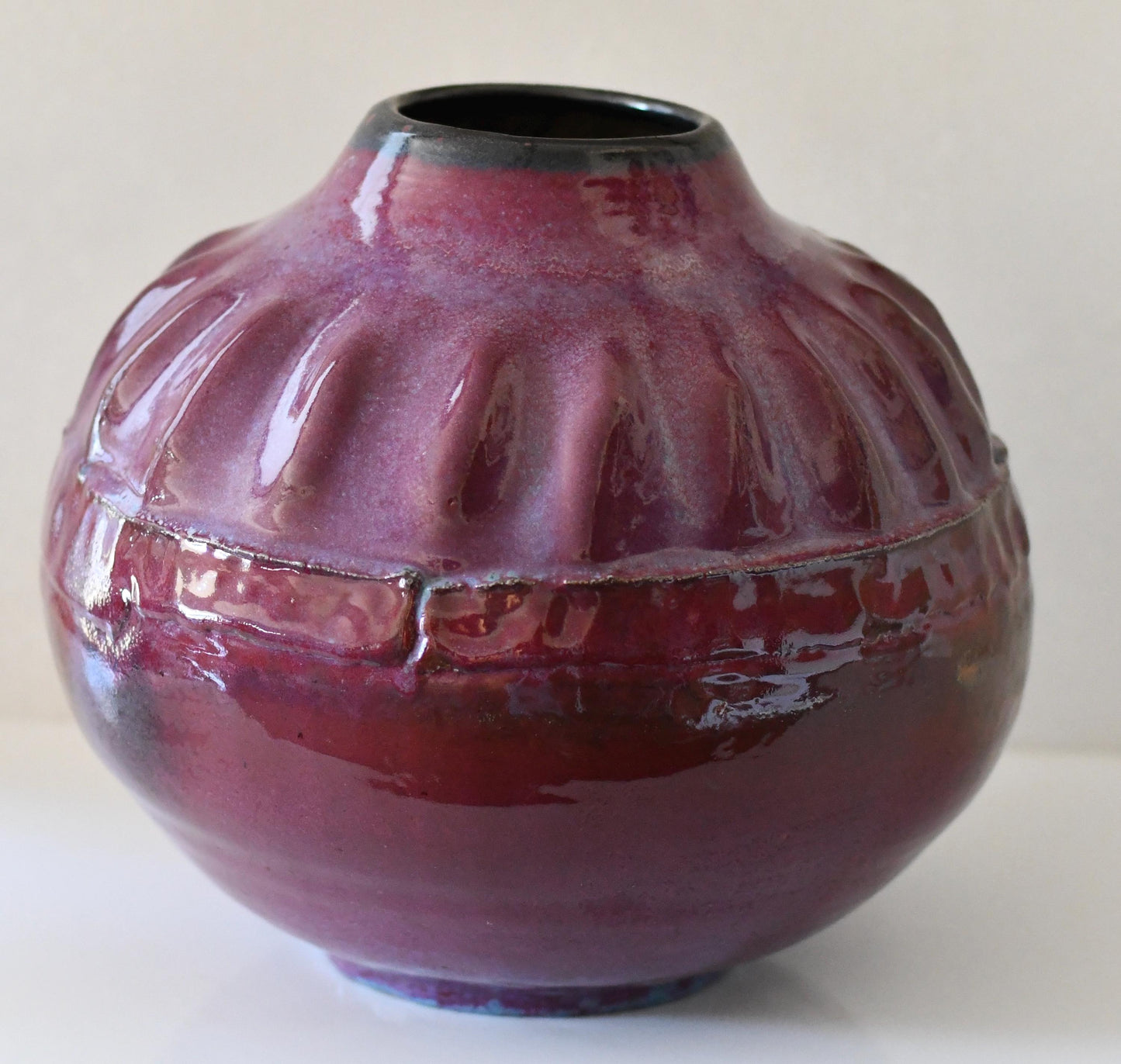 Signed Studio Pottery Vase by Pierce - Post Modern Decor