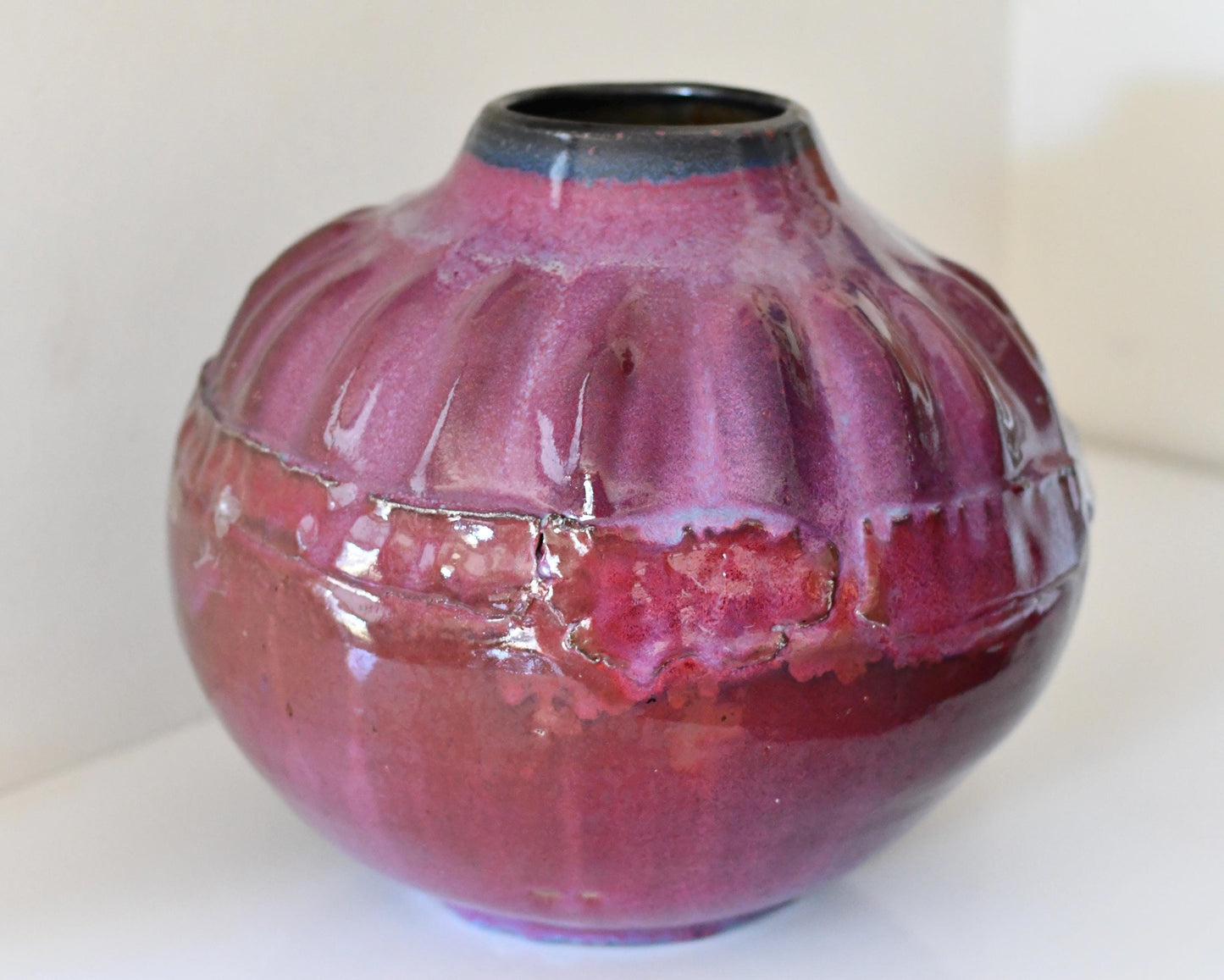 Signed Studio Pottery Vase by Pierce - Post Modern Decor