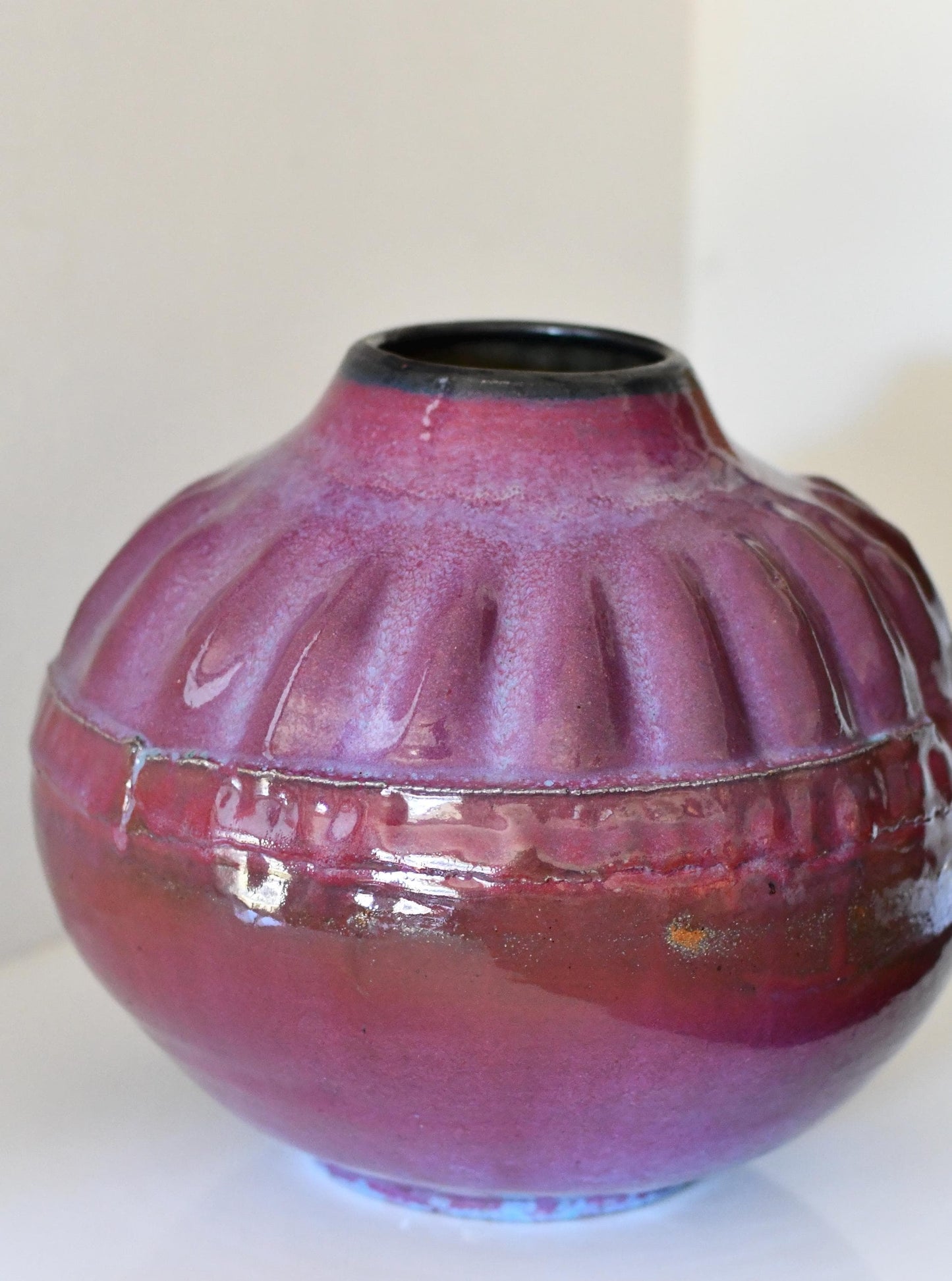 Signed Studio Pottery Vase by Pierce - Post Modern Decor