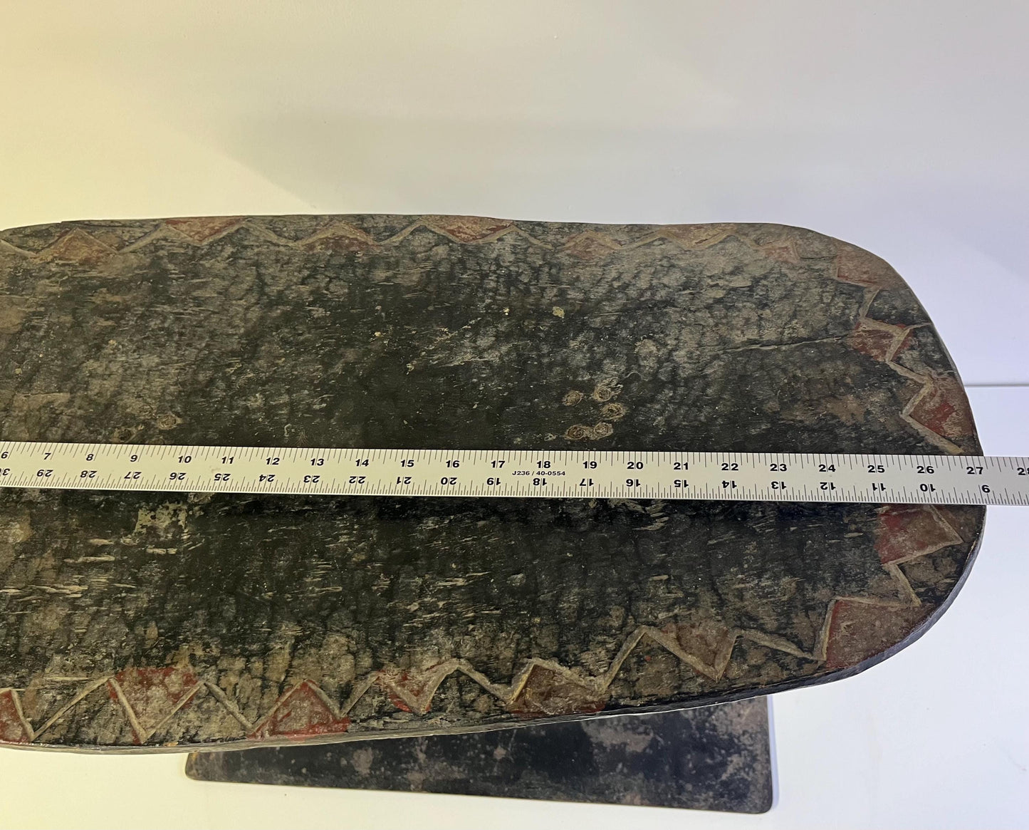 Antique African Primordial Couple Man & Women Hand Carved Wood Stool Bench