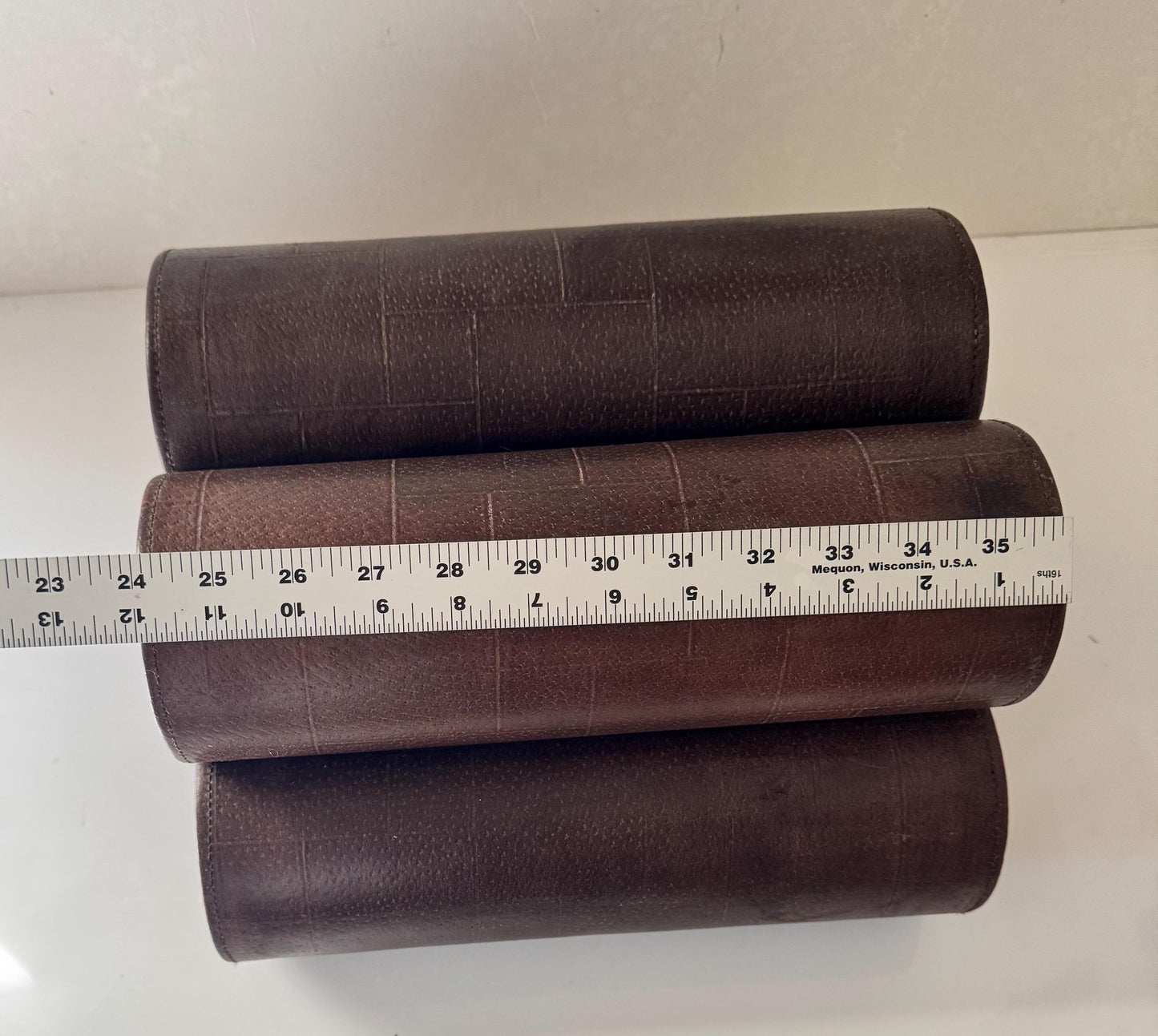 Vintage Leather Pyramid 5 Bottle Wine Bottle Holder