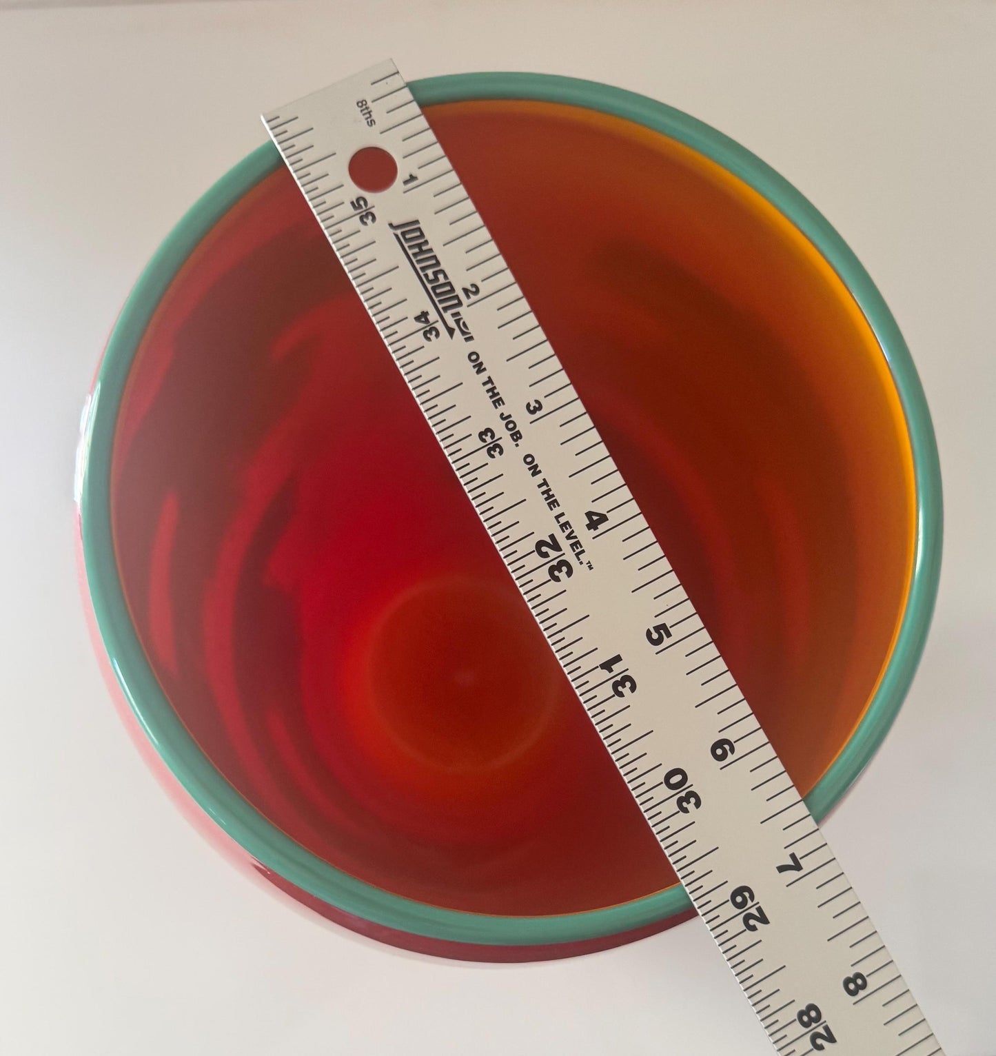 Michael Sosin Signed Kanji Red Art Glass Vase 1998