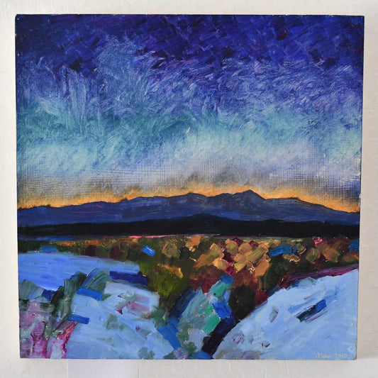Original Richard Sober “Last Light” Painting Southwestern Santa Fe Art