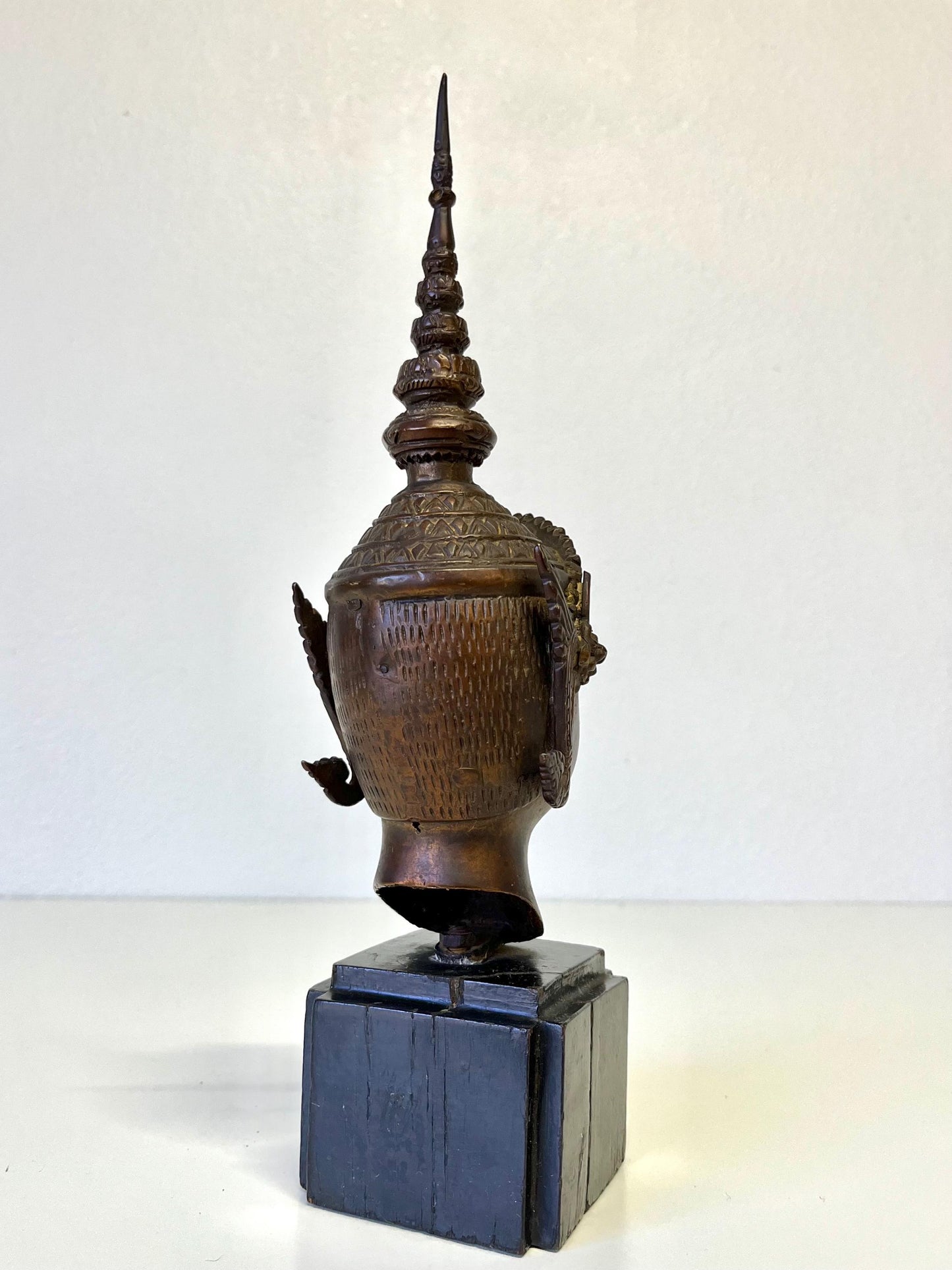 Vintage Bronze Thai Buddha Goddess Dancer Sculpture Bust