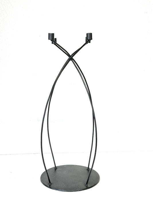 Vintage Mid Century Floor Standing Candlebra Candle Holder Signed Singleton
