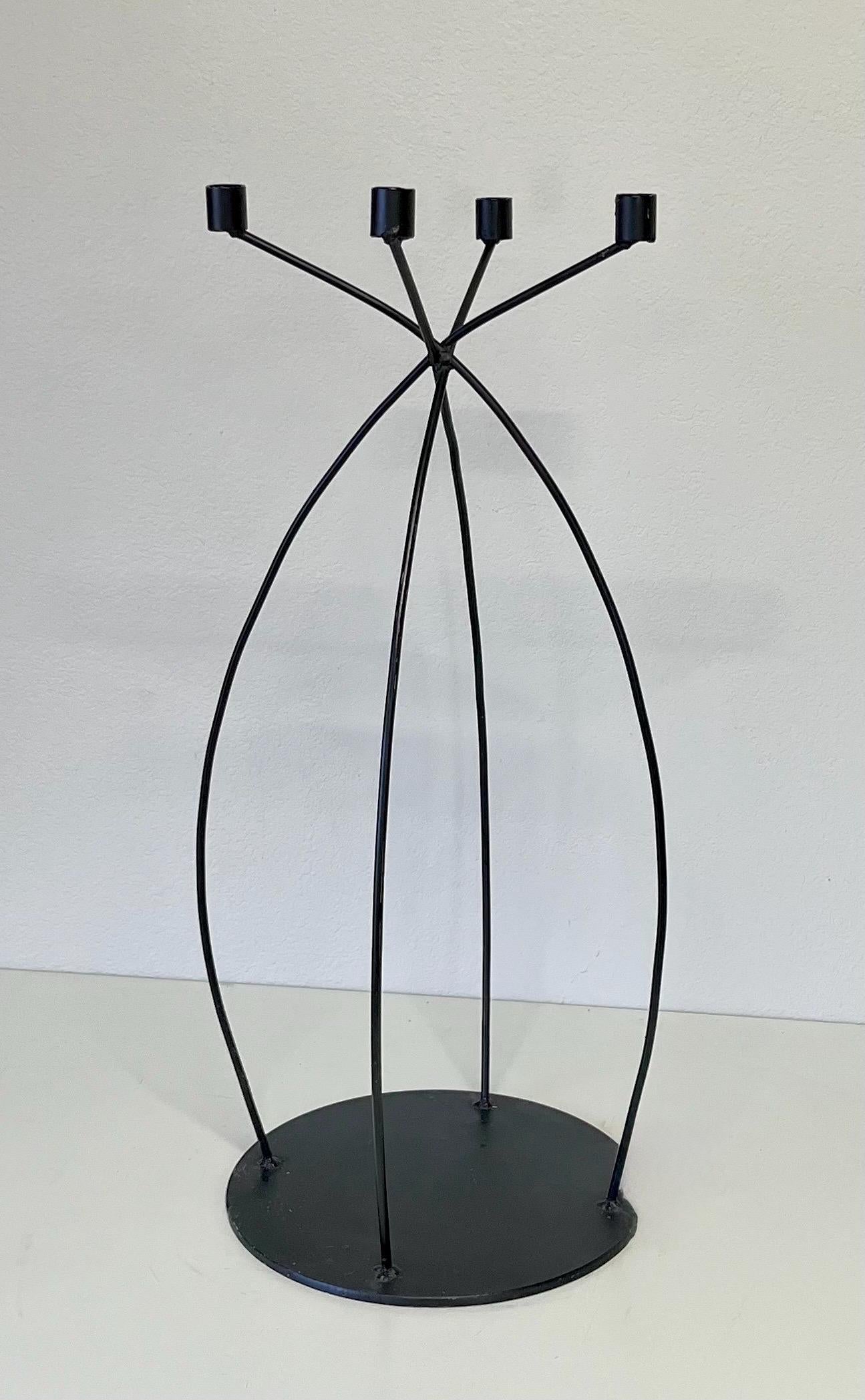 Vintage Mid Century Floor Standing Candlebra Candle Holder Signed Singleton