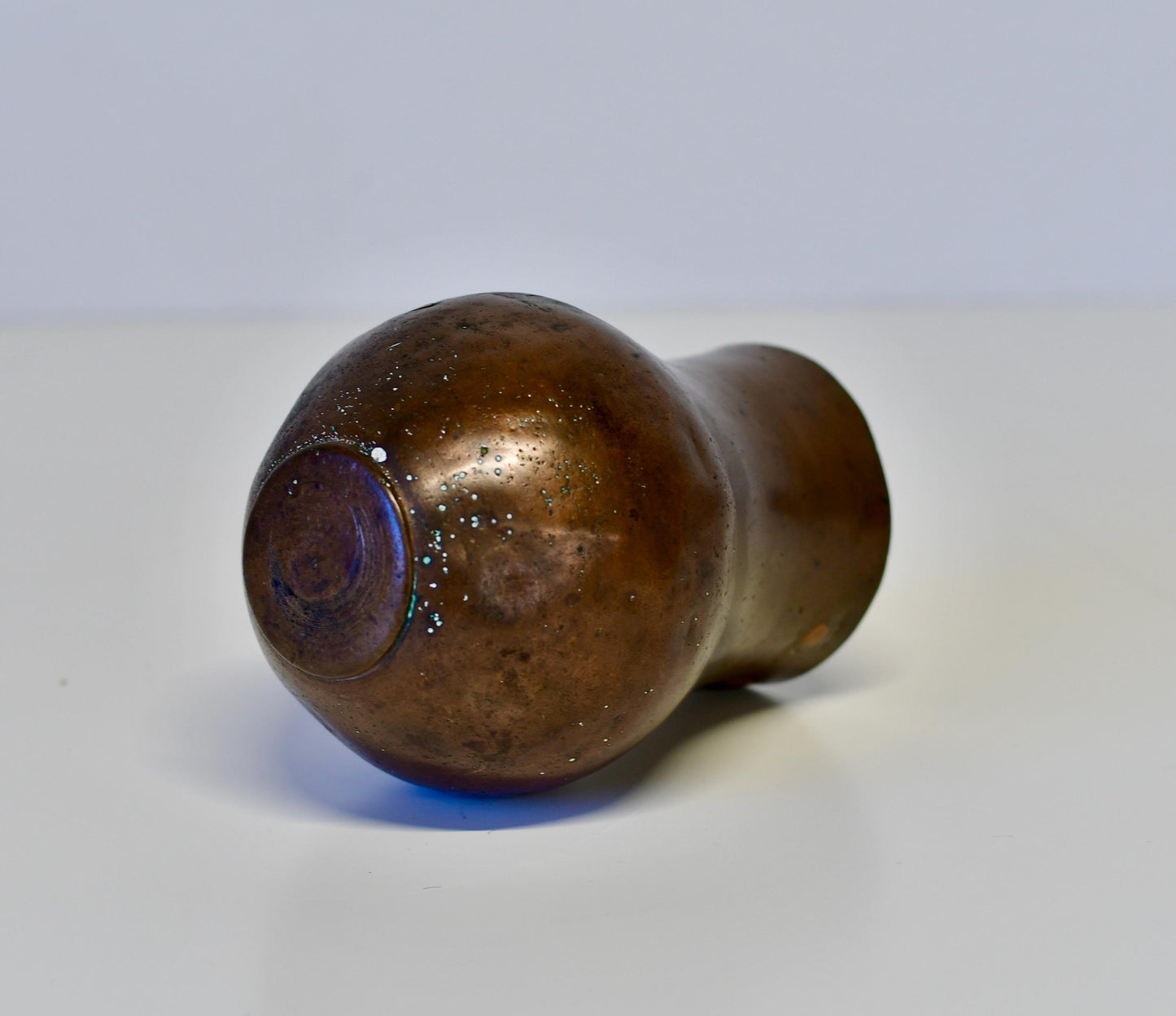 Antique Hand Hammered Copper Vessel Vase 19th Century 6.5” Tall