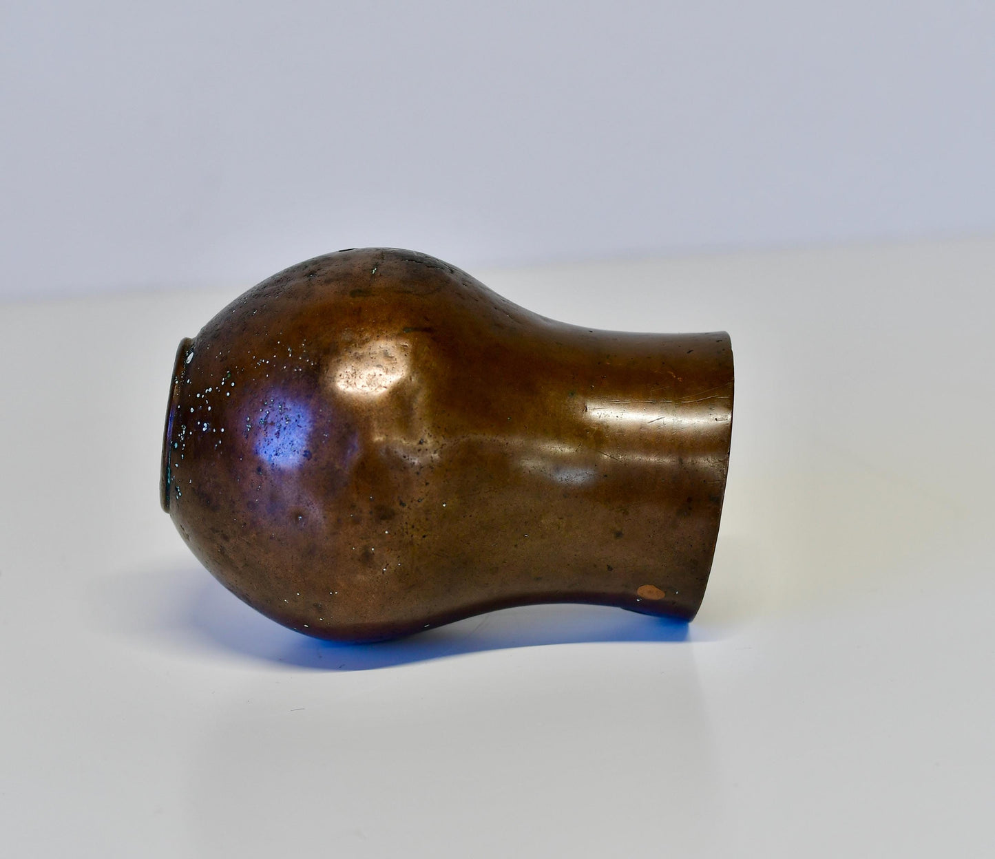 Antique Hand Hammered Copper Vessel Vase 19th Century 6.5” Tall