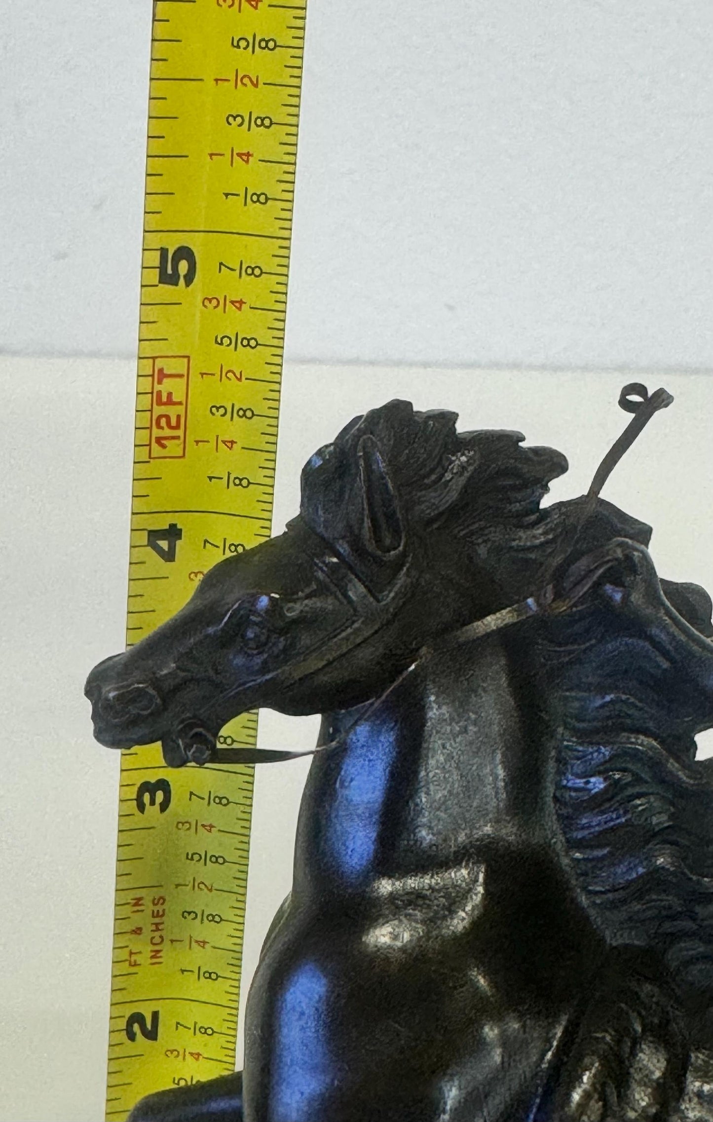 Vntg Pair Of Bronze Sculptures Horse Of Marly After Guillaume Coustou Bookends