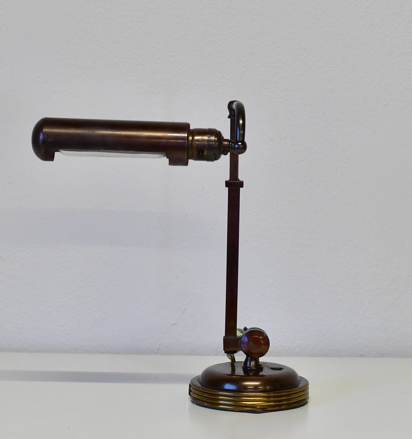 Vntg Art Deco Antique Faries Bronzed Finished Adjustable Desk Lamp