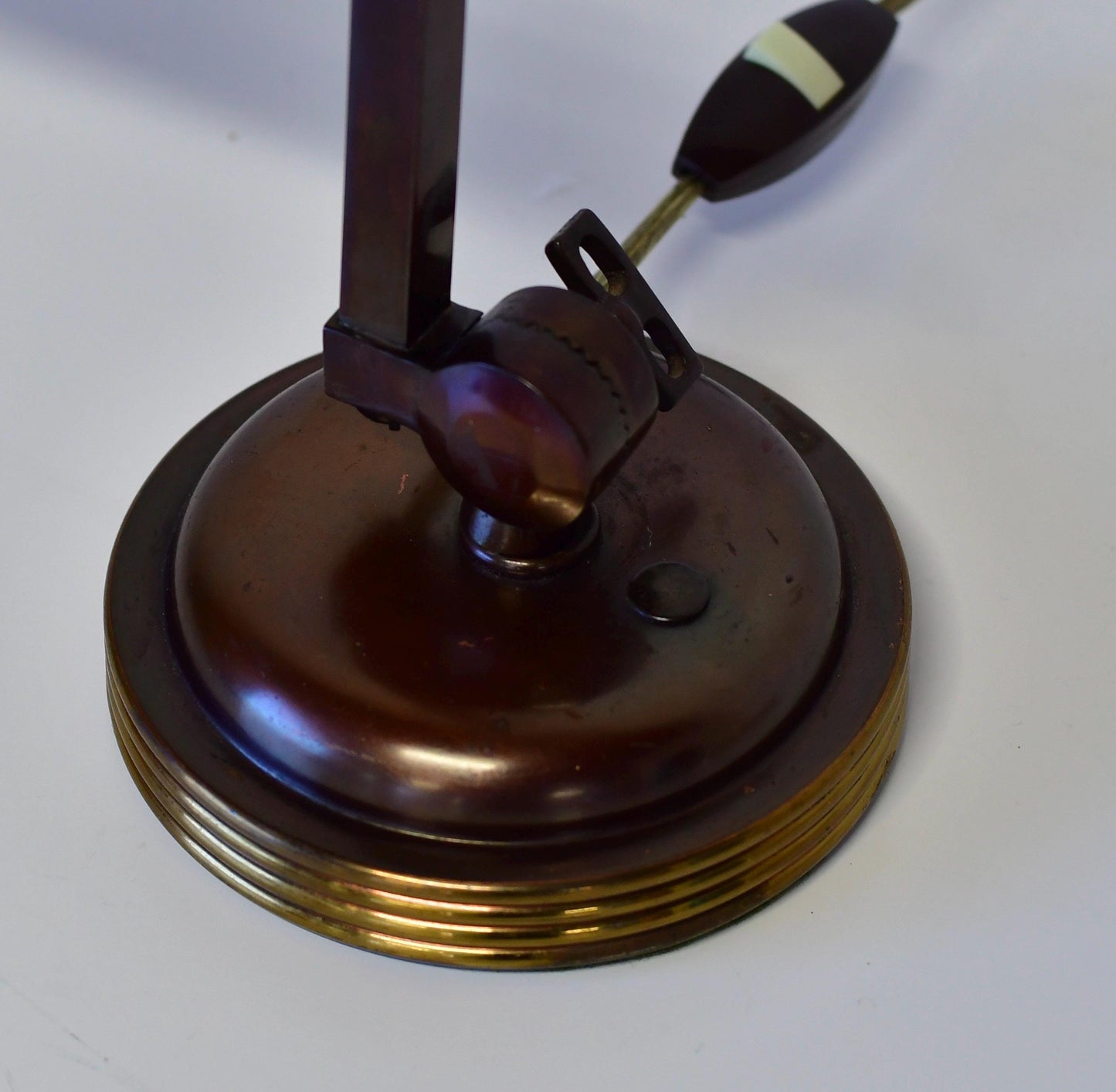 Vntg Art Deco Antique Faries Bronzed Finished Adjustable Desk Lamp
