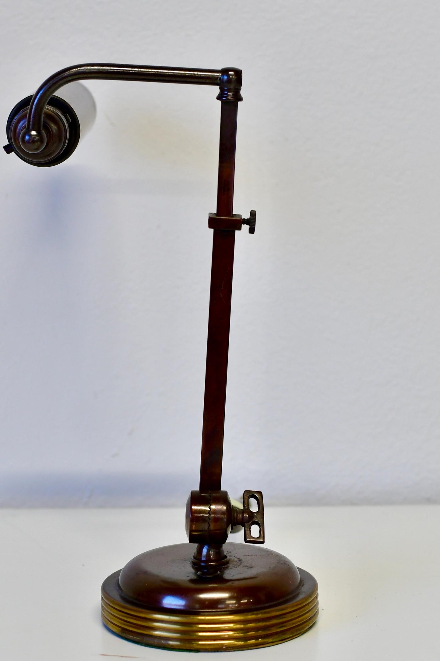 Vntg Art Deco Antique Faries Bronzed Finished Adjustable Desk Lamp