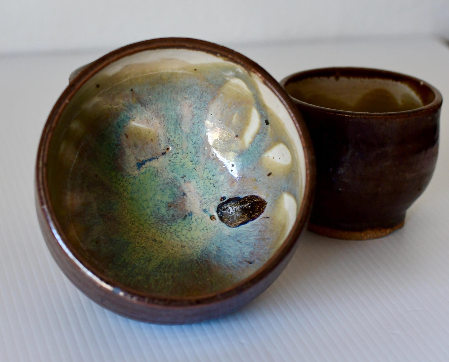 Vintage Set Of 3 Studio Pottery Small Bowls Signed Marylou