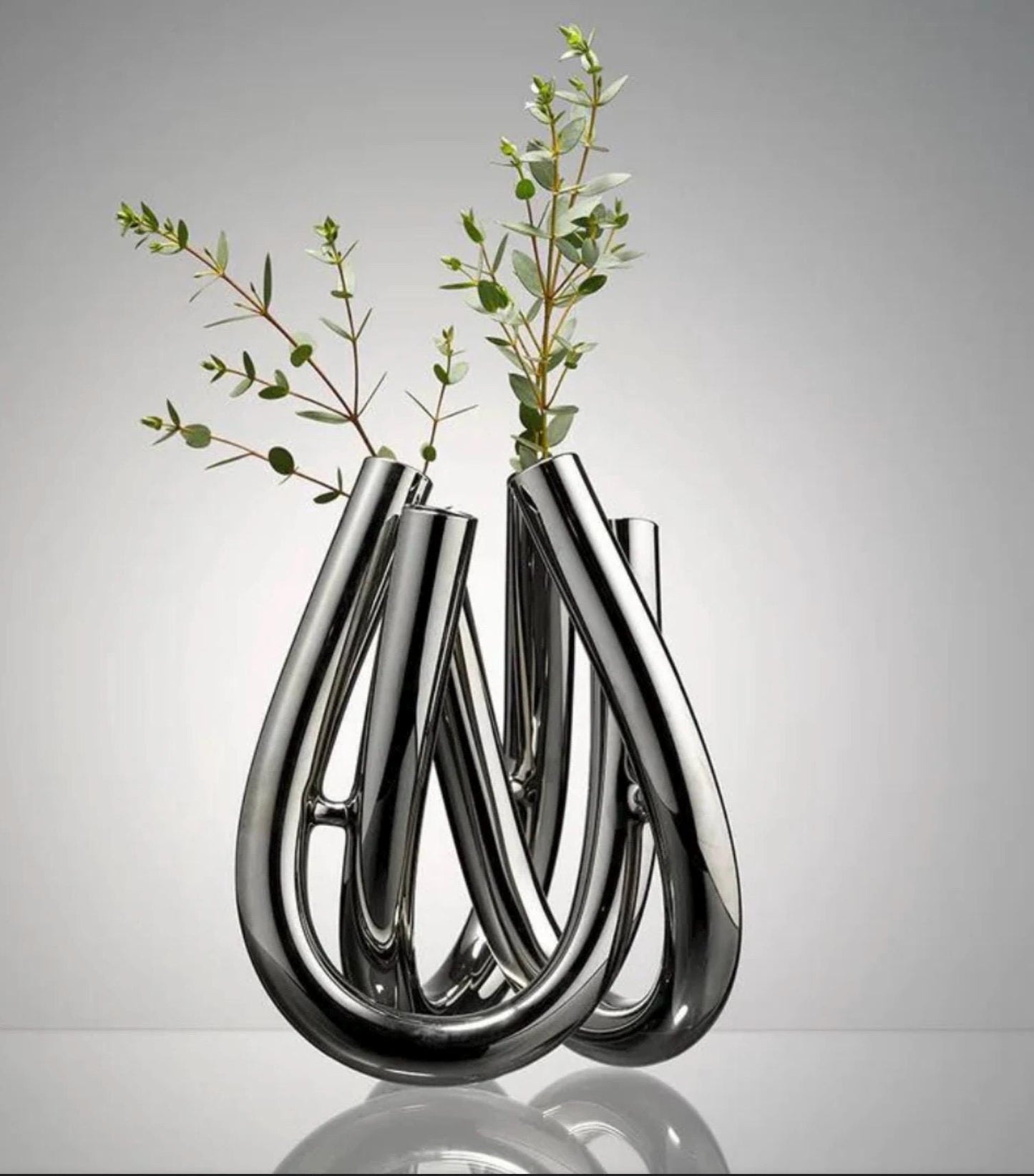 ROSENTHAL TRIU KLAR Vase  Chrome Borosilicate Glass