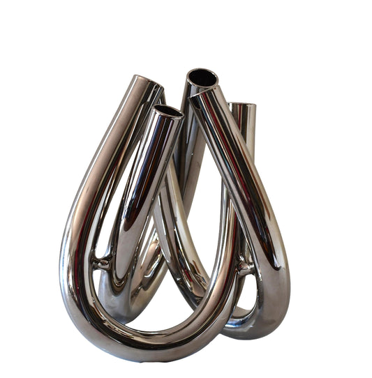 ROSENTHAL TRIU KLAR Vase  Chrome Borosilicate Glass
