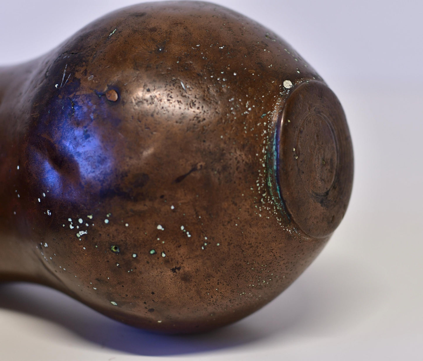 Antique Hand Hammered Copper Vessel Vase 19th Century 6.5” Tall