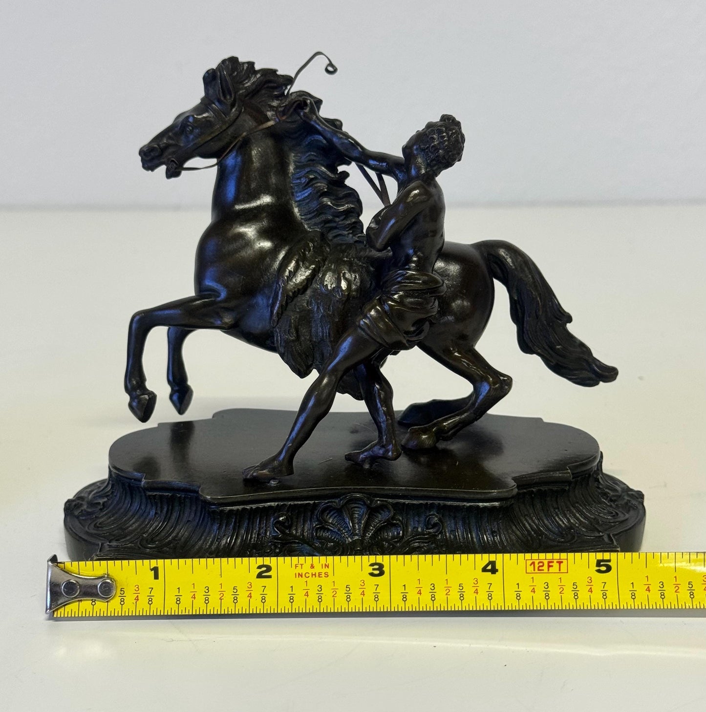 Vntg Pair Of Bronze Sculptures Horse Of Marly After Guillaume Coustou Bookends