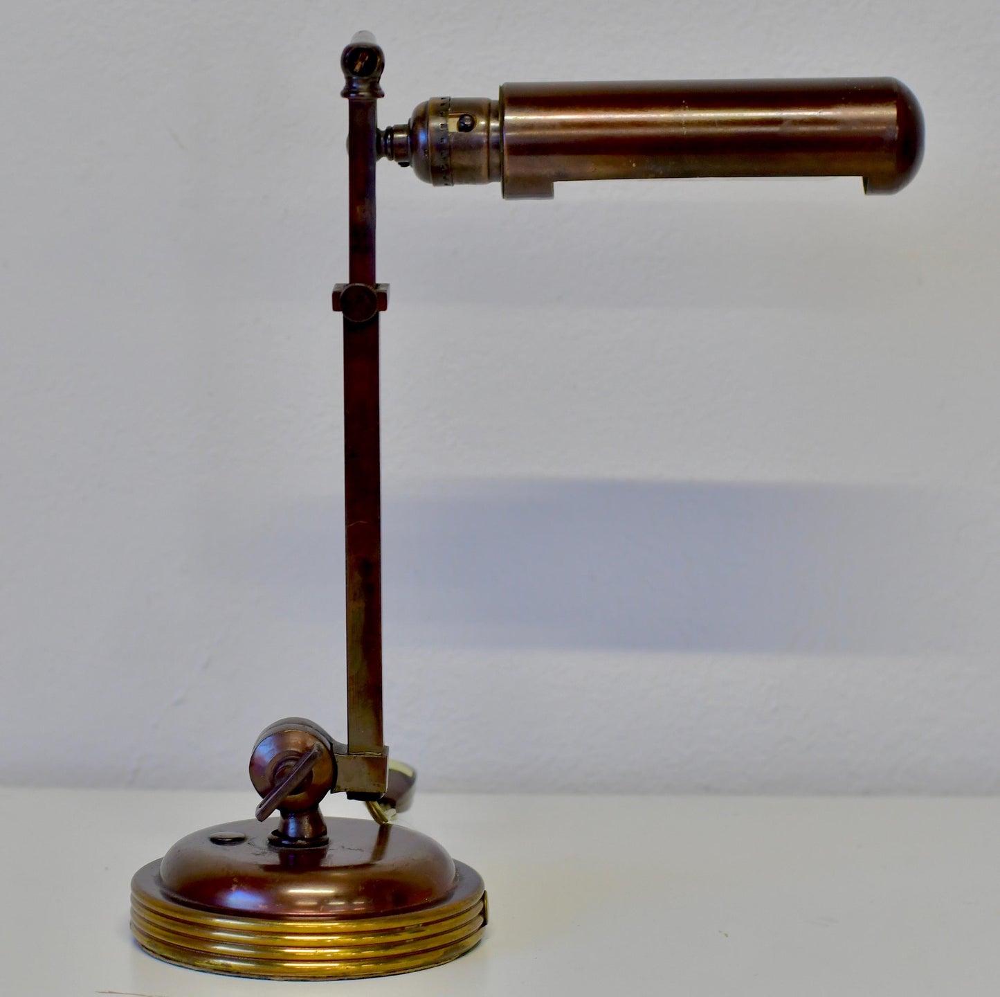 Vntg Art Deco Antique Faries Bronzed Finished Adjustable Desk Lamp