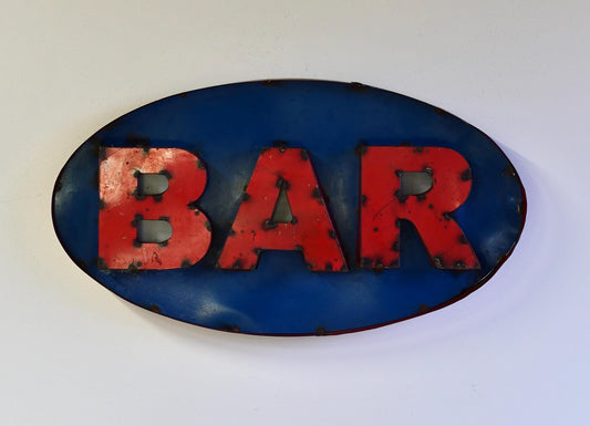 Vintage Rustic Metal Bar Pub Sign